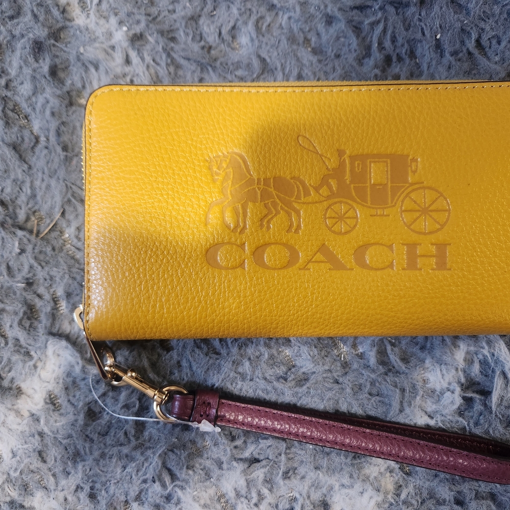 Coach Yellow Wristlet Wallet